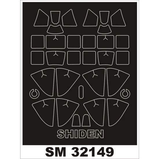 1/32 Kawanishi N1K2-J Shiden-Kai Paint Mask for Hasegawa ST33 kit (outside-inside)