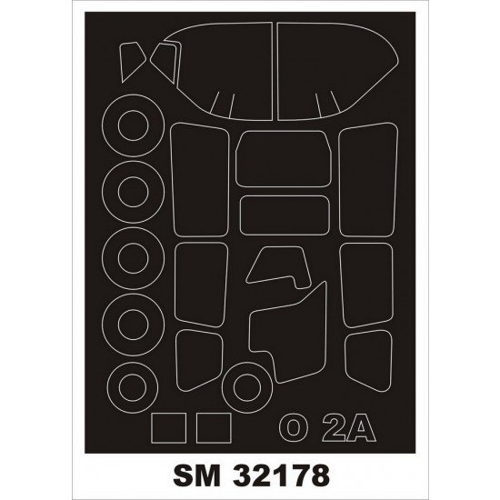 1/32 O-2A Skymaster Paint Masks for Roden kits (outside)