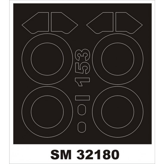 1/32 I-153 CHAIKA Paint Mask for ICM kits (outside-inside)