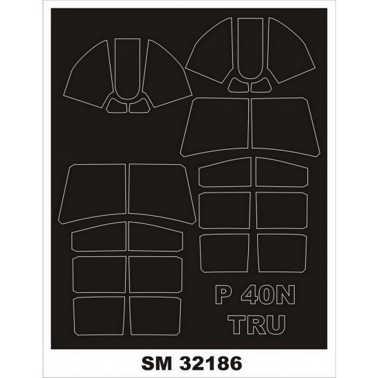 1/32 P-40N Paint Mask for Trumpeter kits (outside, inside)
