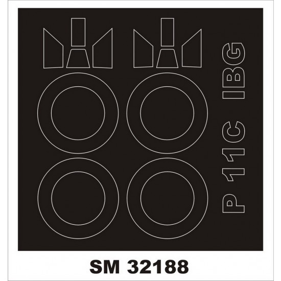 1/32 PZL P-11C Paint Mask for IBG kits (outside, inside)