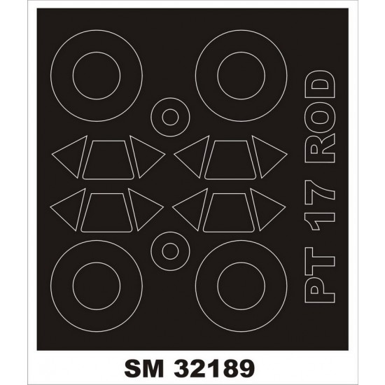1/32 Boeing PT-17 Stearman Paint Masking for Roden kits (outside-inside)