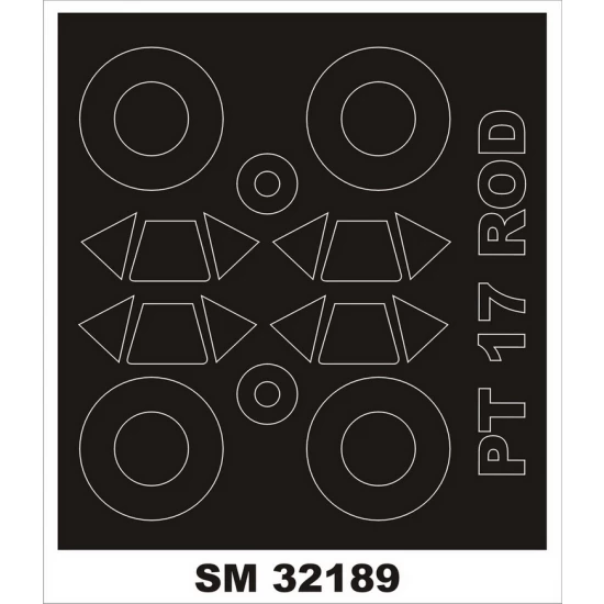 1/32 Boeing PT-17 Stearman Paint Masking for Roden kits (outside-inside)