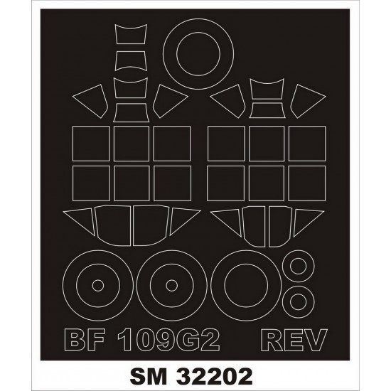 1/32 Messerschmitt Bf 109G-2 Masking for Revell kits (outside-inside)