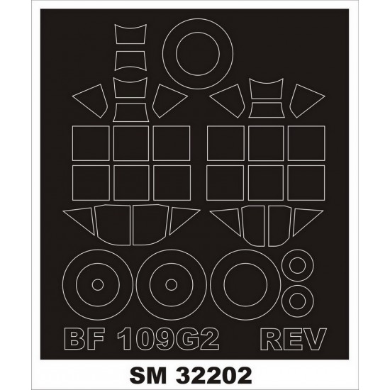 1/32 Messerschmitt Bf 109G-2 Masking for Revell kits (outside-inside)