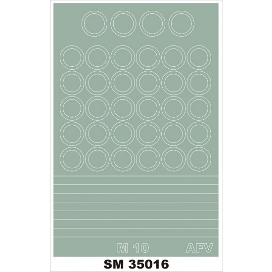 1/35 M-10 Wheel Paint Mask for AFV Club kit (1 Sheet)