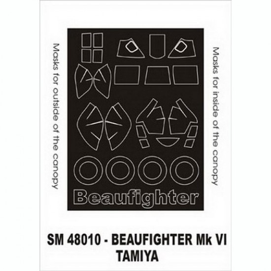 1/48 Beaufighter Mk.VI Paint Mask for Tamiya kit (outside)