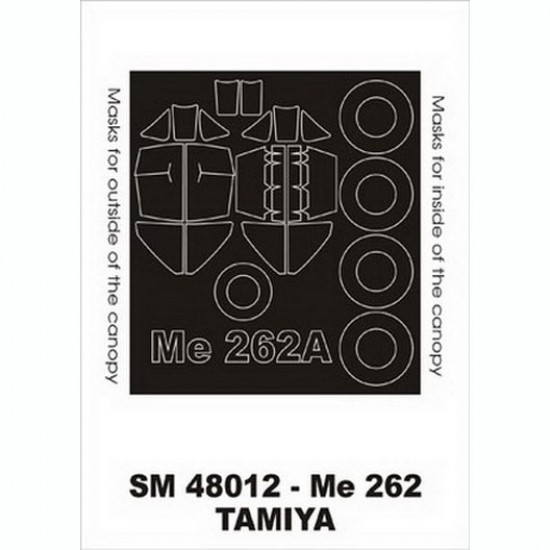 1/48 Messerschmitt Me-262A-1a Paint Mask for Tamiya kit (outside-inside)