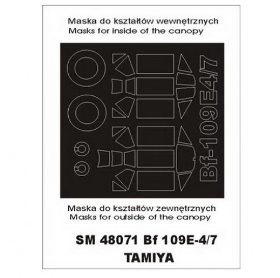 1/48 Bf-109E4 Paint Mask for Tamiya kit (outside-inside)