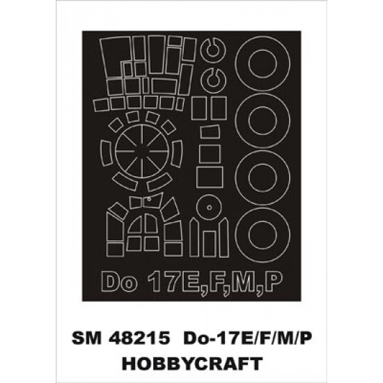 1/48 Dornier Do-17E/F/M/P Paint Mask for Hobbycraft kit (outside)