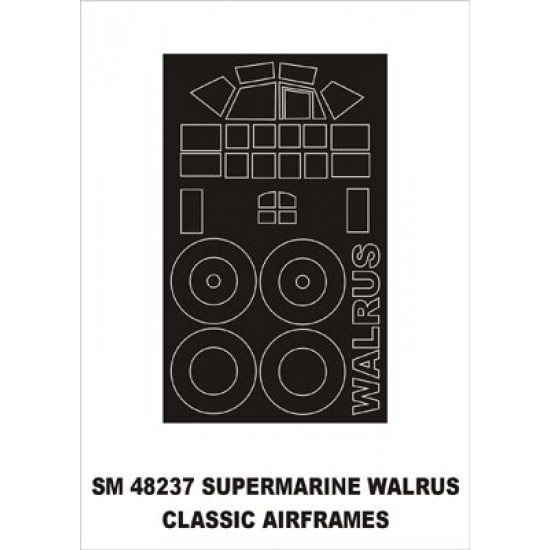 1/48 Walrus Paint Mask for Classic Airframes kit (outside)