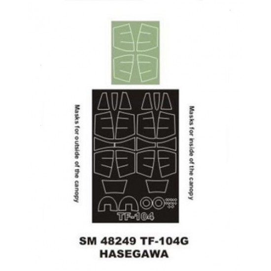 1/48 TF-104G Paint Mask for Hasegawa kit (outside-inside)