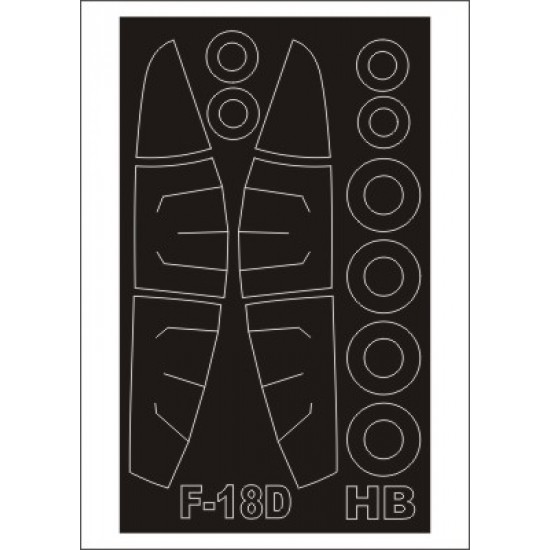 1/48 F-18D Hornet Paint Mask for HobbyBoss kit (outside)
