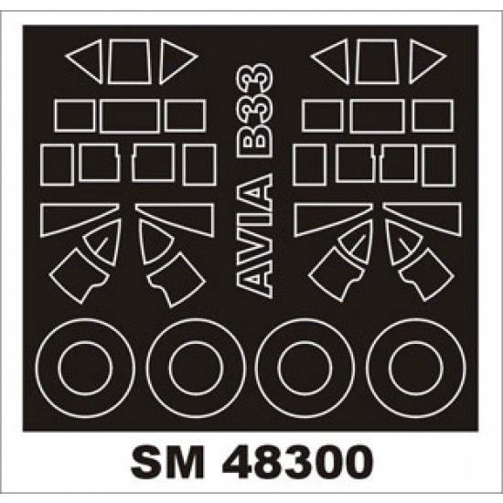 1/48 Avia B-33 Paint Mask for Special Hobby kit (outside-inside)