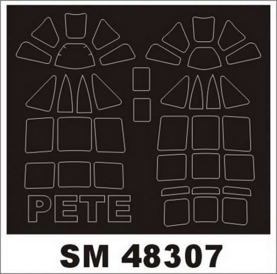 1/48 F1M2 Pete Paint Mask for Hasegawa kit (outside-inside)