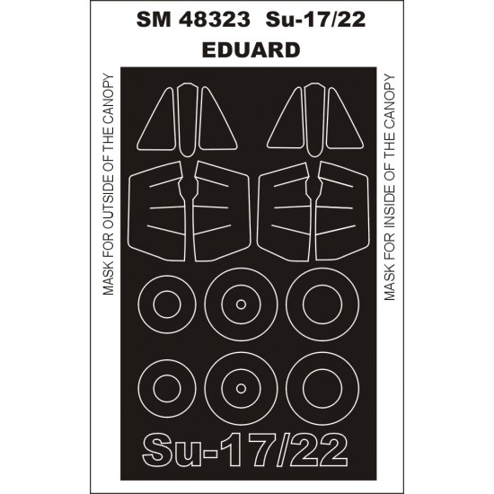 1/48 Su-17/22 Paint Mask for Eduard kit (outside-inside)