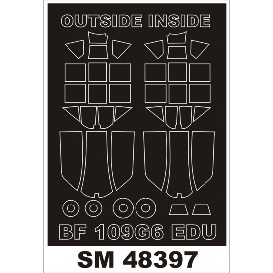 1/48 Messerschmitt Bf 109G-6 Paint Mask for Eduard kit (outside, inside)