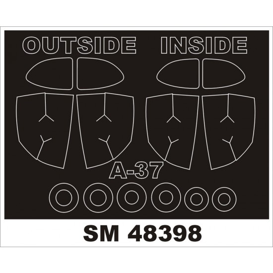 1/48 Cessna A-37A Dragonfly Paint Mask for Trumpeter kit (outside, inside)