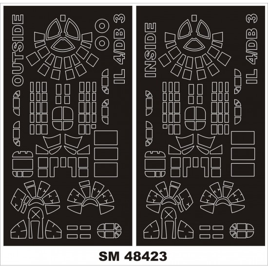 1/48 IL-4 Paint Mask for Xuntong kit (outside-inside)