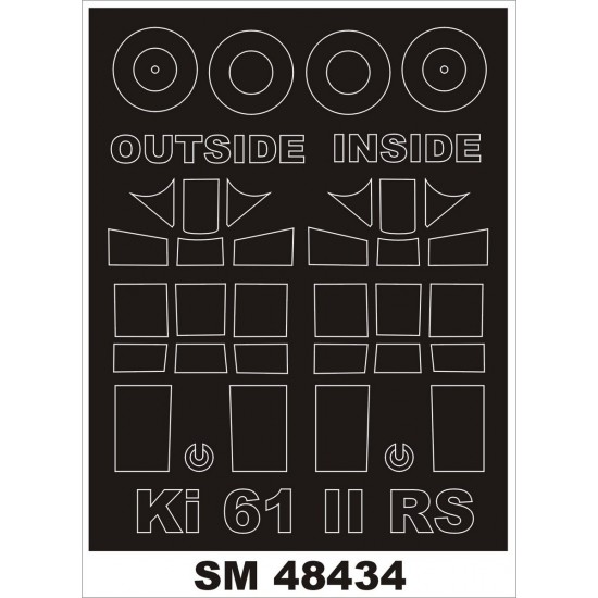 1/48 Kawasaki Ki-61 II Hien Paint Mask for RS Model kit (outside-inside)