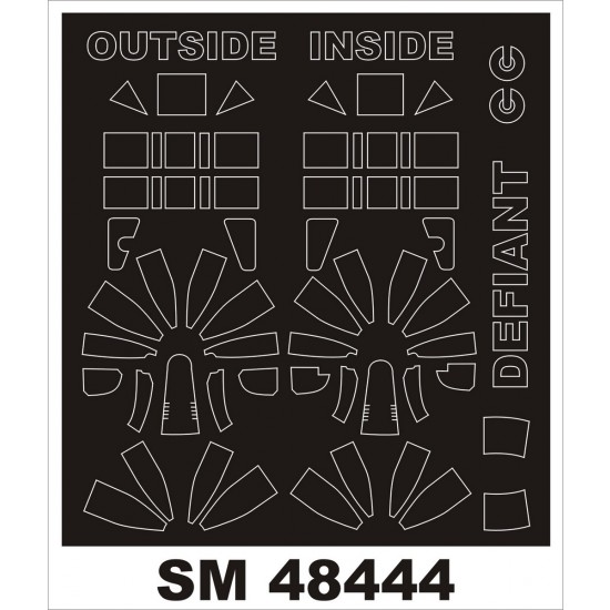 1/48 Boulton-Paul Defiant Paint Mask for Airfix kit (outside-inside)