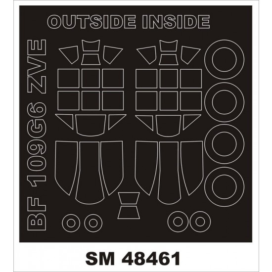 1/48 Bf 109G-6 Paint Mask for Zvezda kits (Outside, Inside)