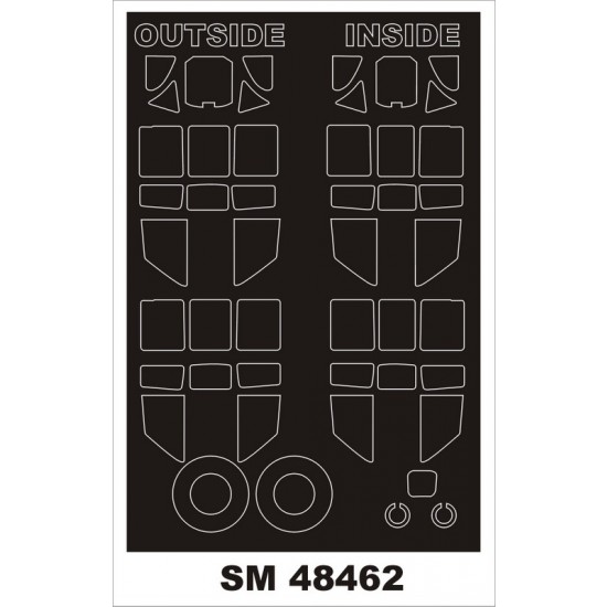 1/48 Ki-61 Hien Paint Mask for Tamiya (Outside, Inside)