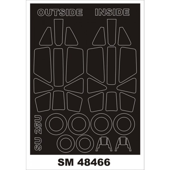 1/48 Su-25U Paint Mask for KP Models (Outside, Inside)