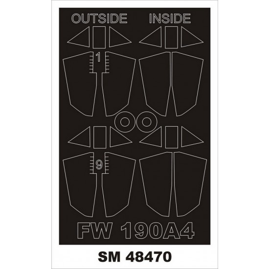 1/48 Fw-190A-4 Paint Masks for Eduard kits (outside, inside)