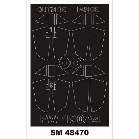 1/48 Fw-190A-4 Paint Masks for Eduard kits (outside, inside)