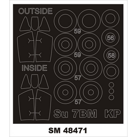 1/48 Su-7BM Paint Masks for KP kits (outside, inside)