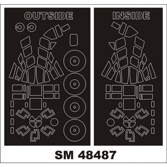 1/48 Blenheim I Paint Masks for Airfix Kit (Outside & Inside)