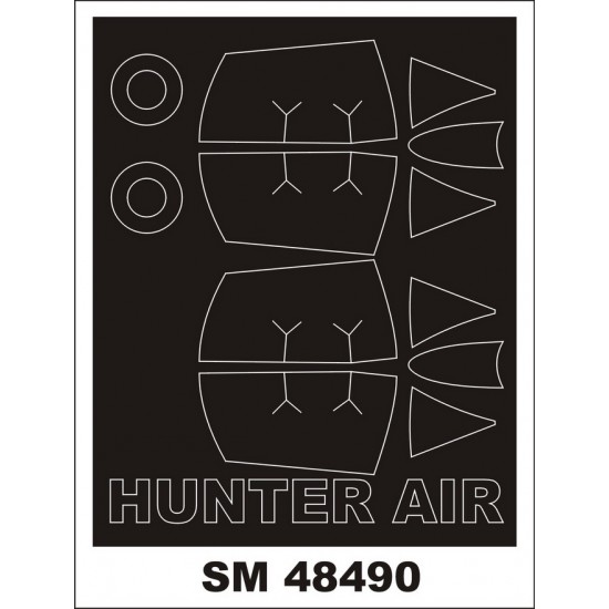1/48 Hunter F.6 Paint Masks for Airfix Kit (Outside & Inside)