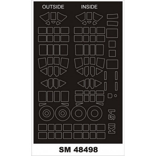 1/48 Mitsubishi Ki-51 Sonia Paint Masks for Wingsy kits (outside, inside)