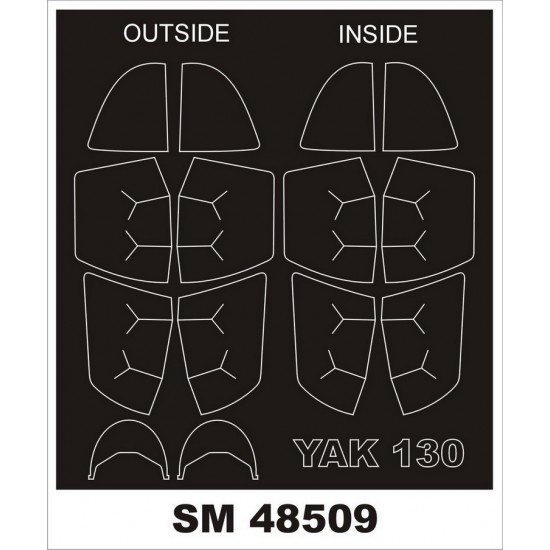 1/48 Yakovlev Yak-130 Paint Masks for Zvezda kits (outside, inside)
