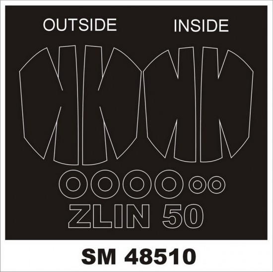1/48 Zlin Z-50L Paint Masks for KP Models (outside, inside)