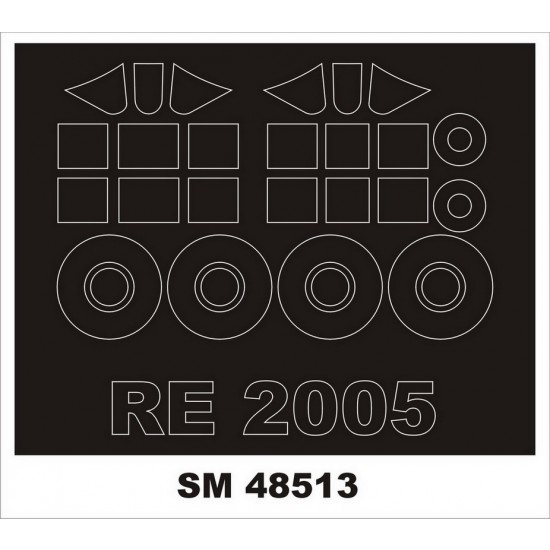 1/48 Reggiane 2005 Paint Mask for Sword kits (outside, inside)