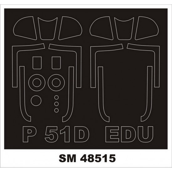 1/48 P-51D Mustang Paint Mask for Eduard kits (outside, inside)