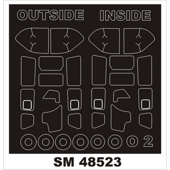 1/48 Cessna O-2A Skymaster Paint Masking for ICM kits (outside, inside)