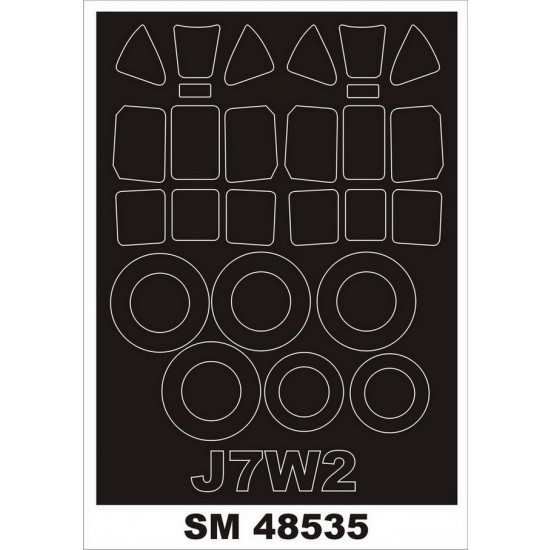 1/48 Kyushu J7W2 Shinden Masking for Hasegawa kits (outside, inside)