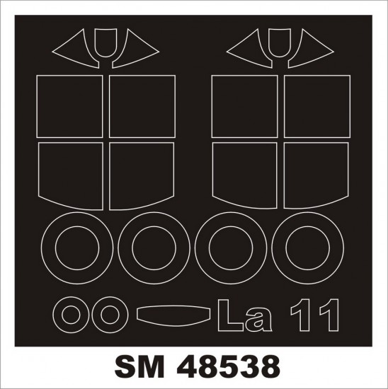 1/48 Lavochkin La-11 Masking for HobbyBoss kits (outside, inside)