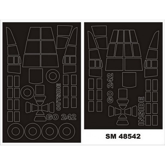 1/48 Gotha Go-242B Masking for ICM kits (outside, inside)