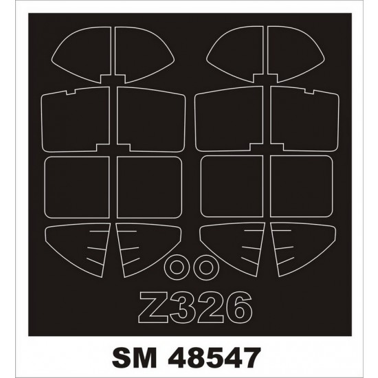 1/48 Zlin Z 326 Masking for Eduard kits (outside, inside)