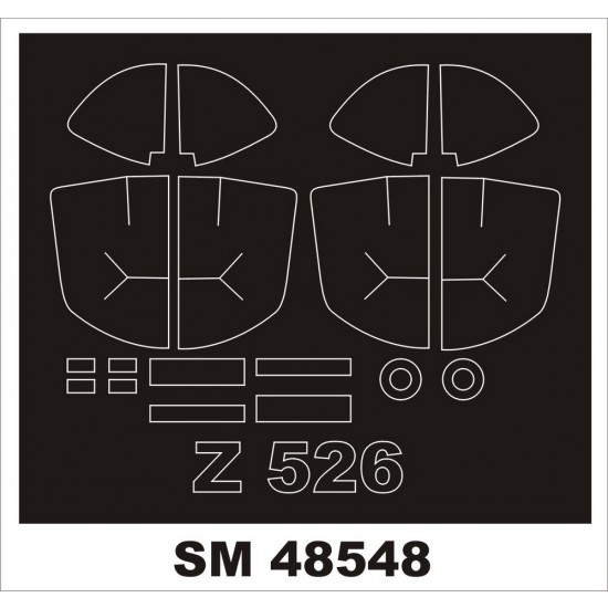 1/48 Zlin Z 526 Masking for Eduard kits (outside, inside)