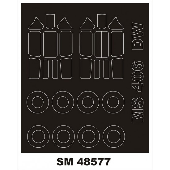 1/48 Ms 406 Canopy Masking for Dora Wings Kit (Outside, Inside)