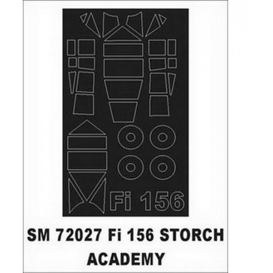 1/72 Fieseler Fi-156 Storch Paint Mask for Academy kit (outside)