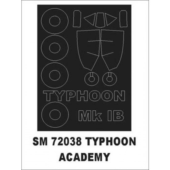 1/72 Hawker Typhoon Paint Mask for Academy kit (outside)
