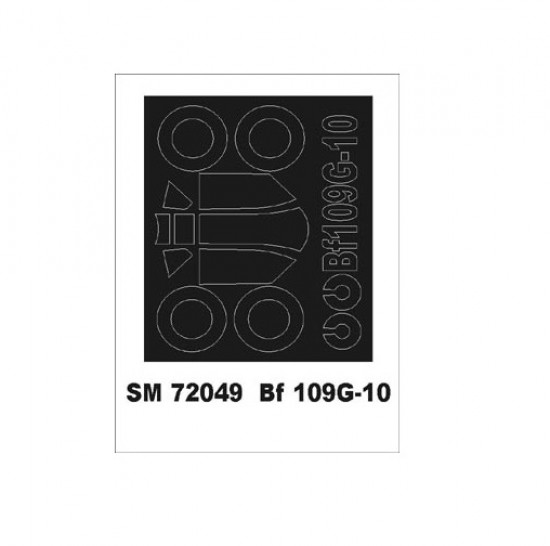 1/72 Messerschmitt Bf-109G-10 Paint Mask for Revell kit (outside)