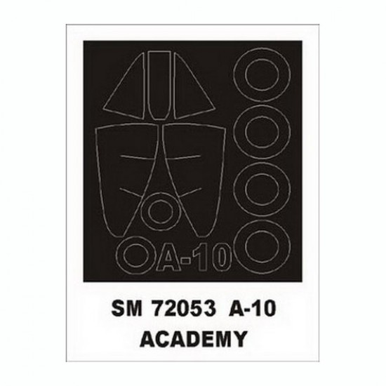 1/72 A-10 Thunderbolt Paint Mask for Academy kit (outside)