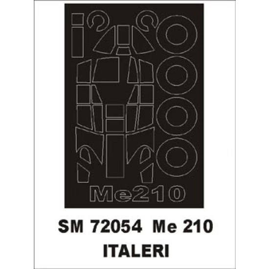 1/72 Messerschmitt Me-210 Paint Mask for Italeri kit (outside)